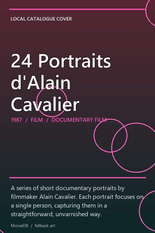 24 Portraits d'Alain Cavalier poster