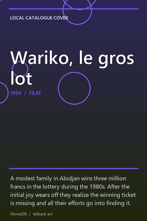 Wariko, le gros lot poster