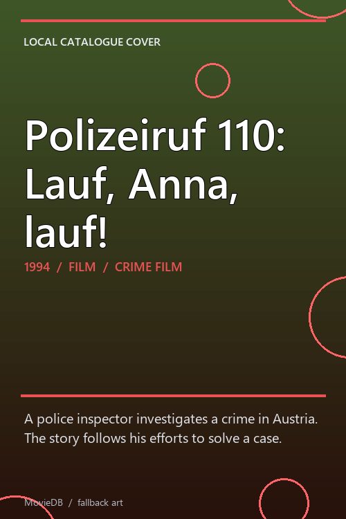 Polizeiruf 110: Lauf, Anna, lauf! poster