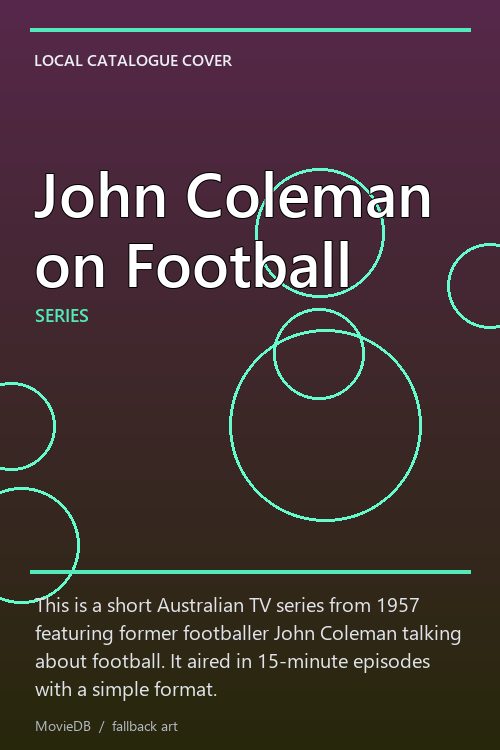 John Coleman on Football poster