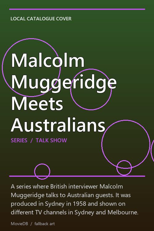 Malcolm Muggeridge Meets Australians poster