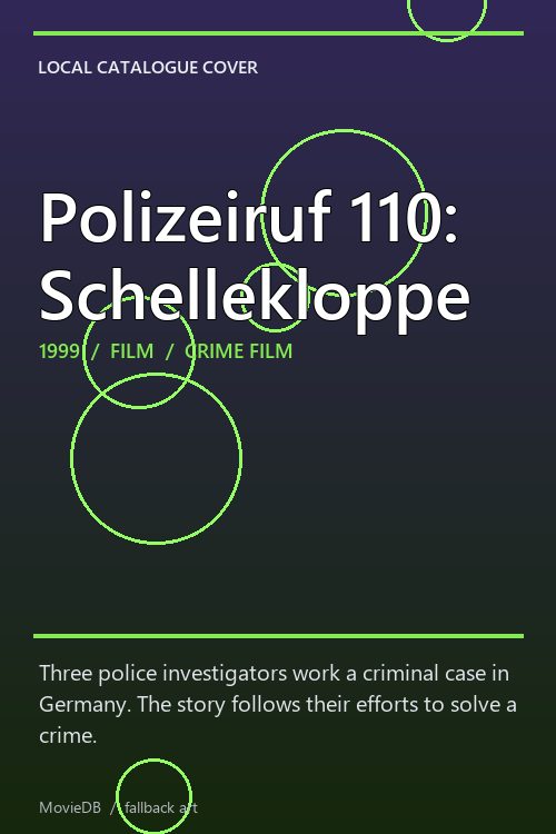 Polizeiruf 110: Schellekloppe poster