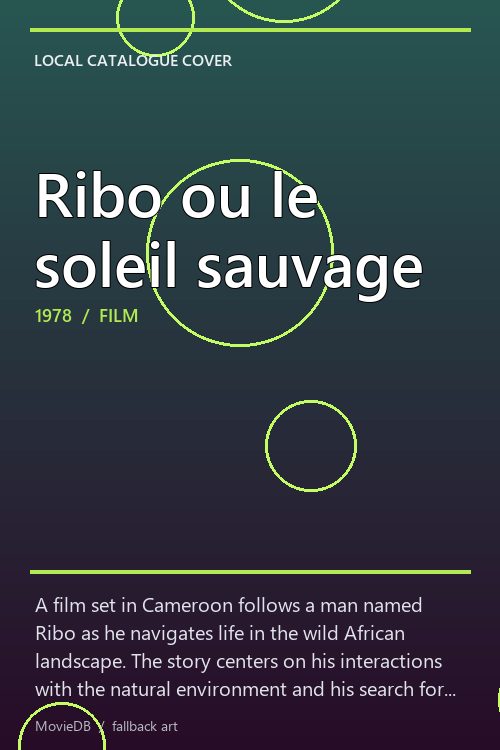Ribo ou le soleil sauvage poster