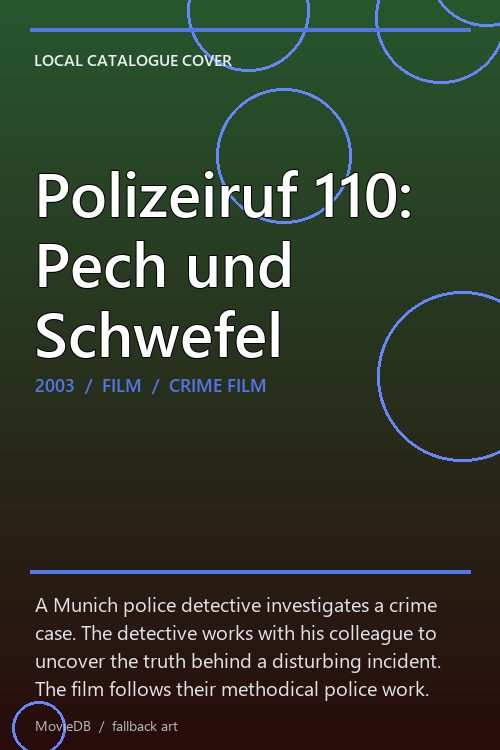 Polizeiruf 110: Pech und Schwefel poster