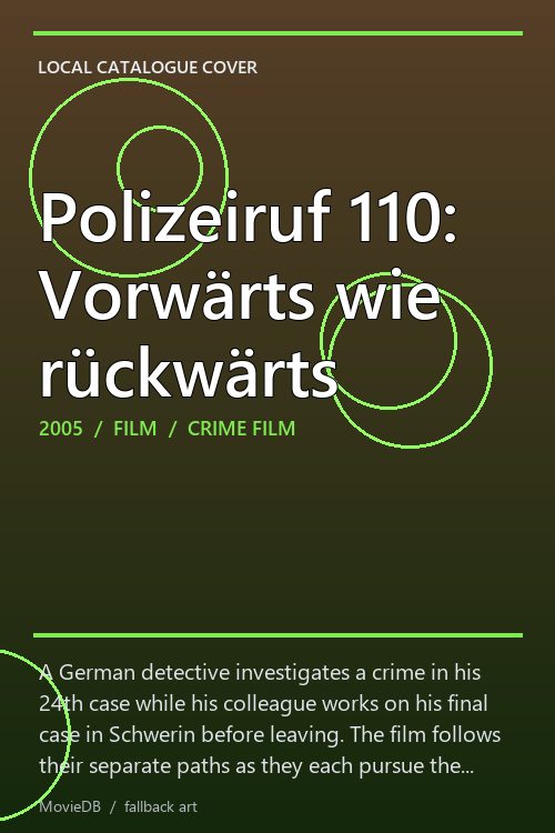 Polizeiruf 110: Vorwärts wie rückwärts poster