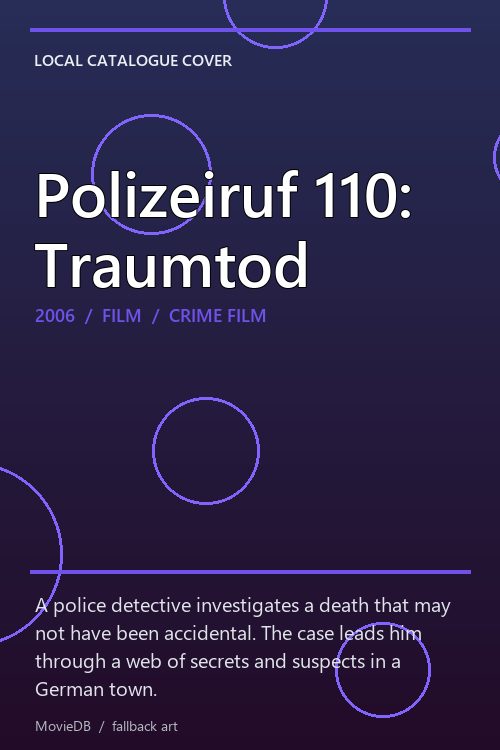 Polizeiruf 110: Traumtod poster