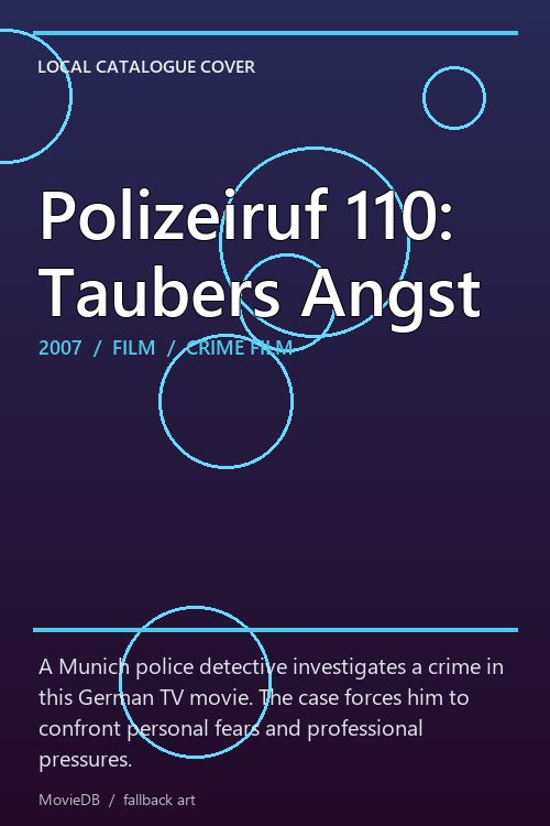 Polizeiruf 110: Taubers Angst poster