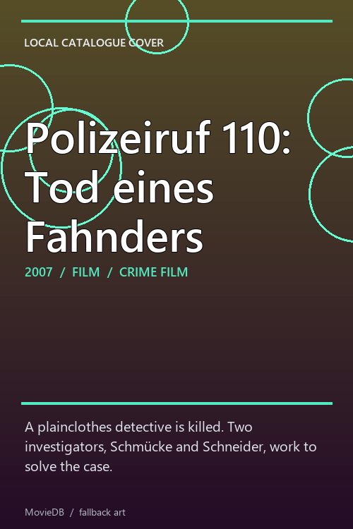 Polizeiruf 110: Tod eines Fahnders poster