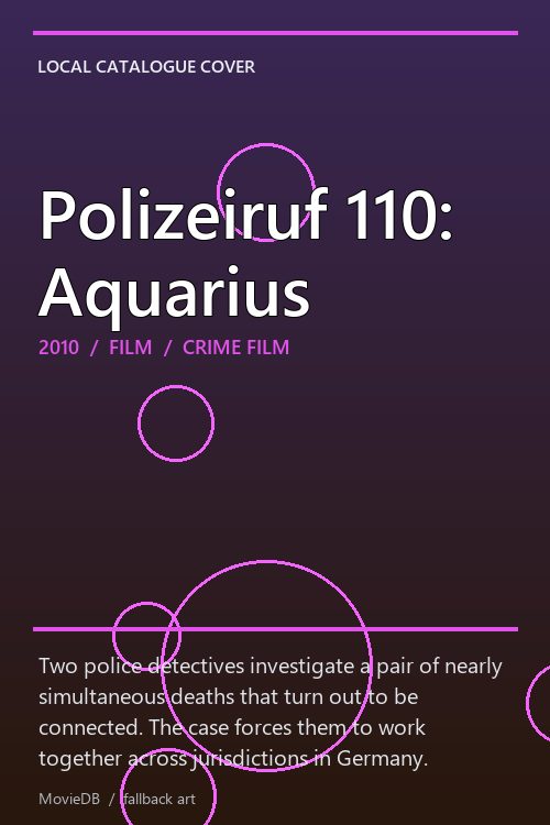 Polizeiruf 110: Aquarius poster