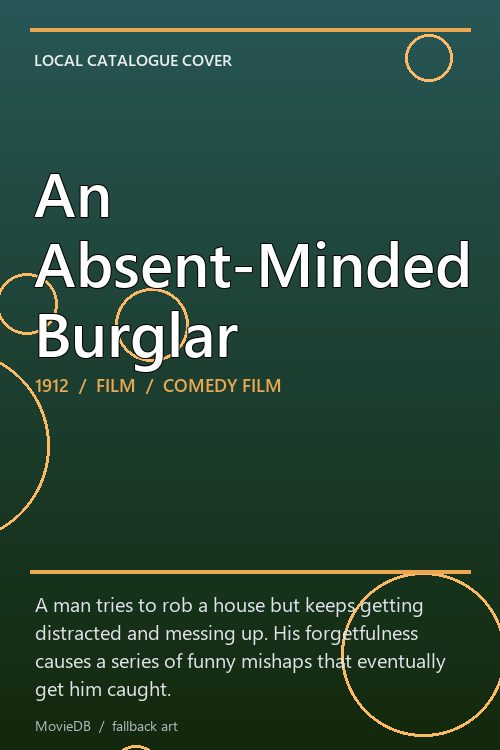 An Absent-Minded Burglar poster