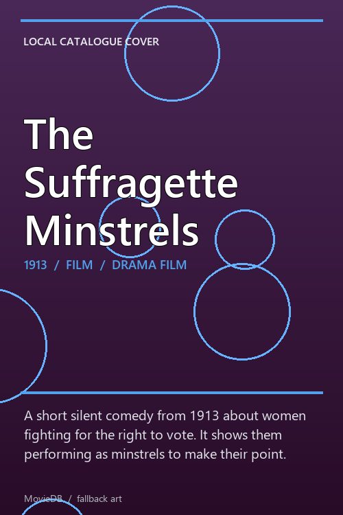 The Suffragette Minstrels poster