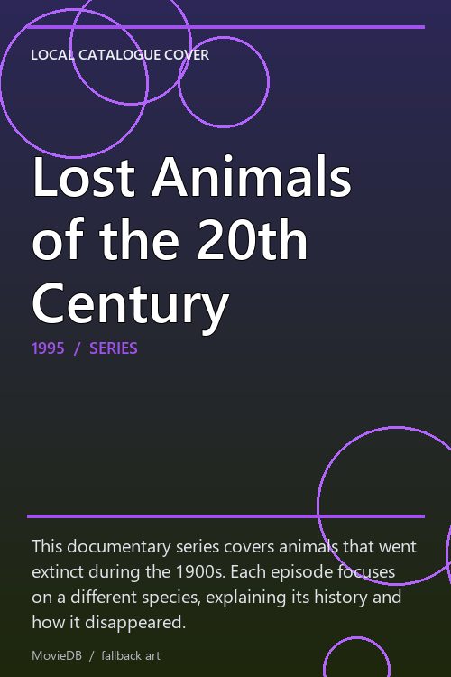 Lost Animals of the 20th Century poster