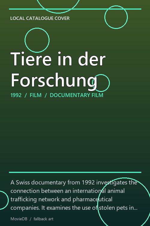 Tiere in der Forschung poster