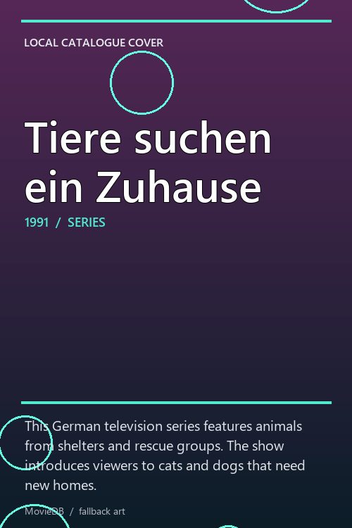 Tiere suchen ein Zuhause poster