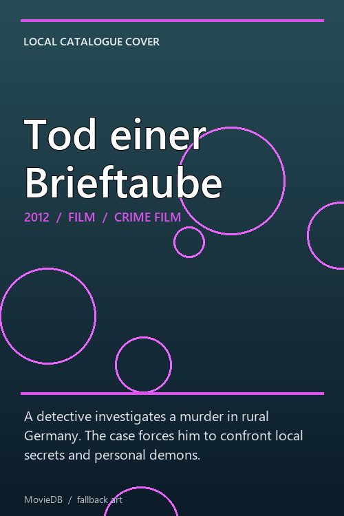 Tod einer Brieftaube poster