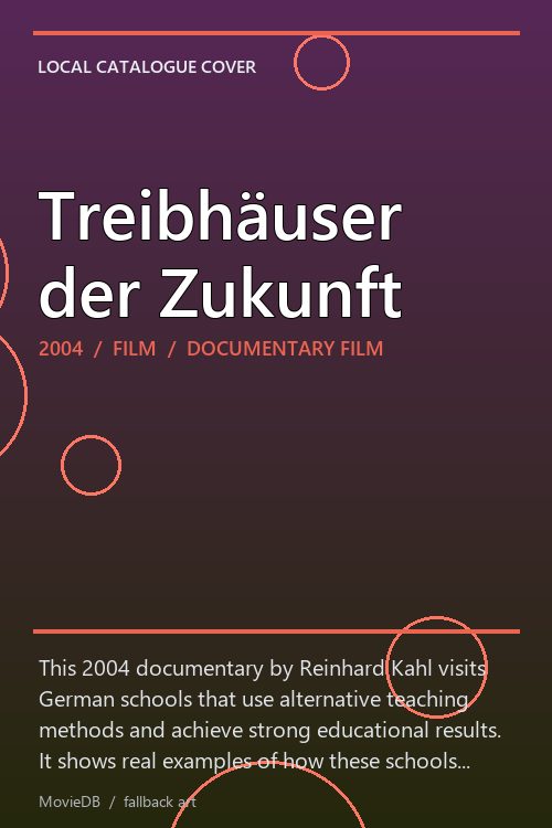 Treibhäuser der Zukunft poster