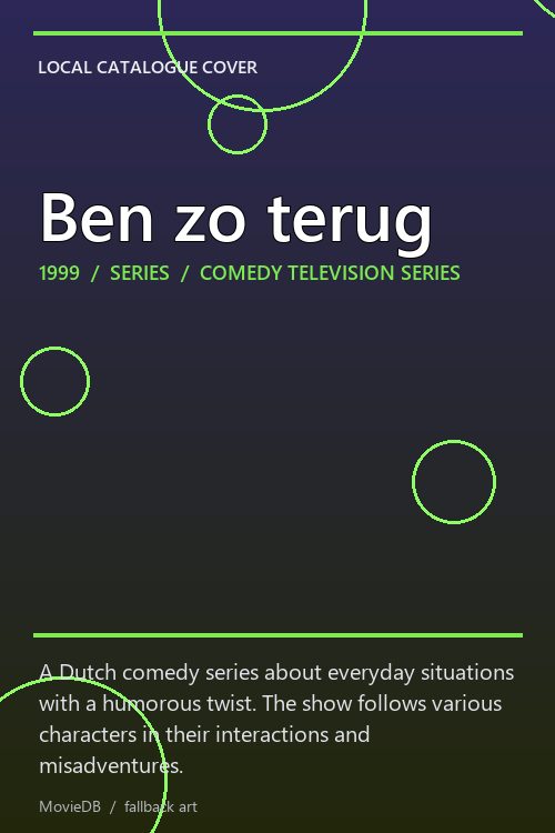Ben zo terug poster
