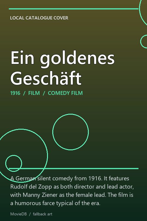 Ein goldenes Geschäft poster