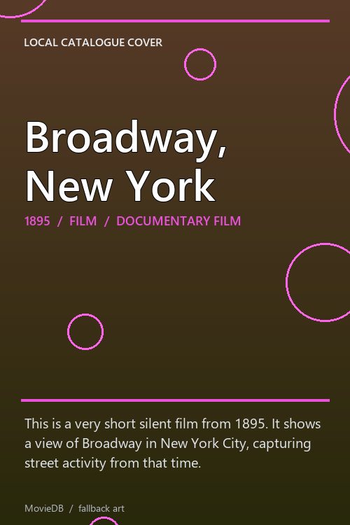 Broadway, New York poster