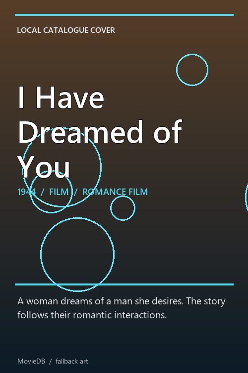 I Have Dreamed of You poster