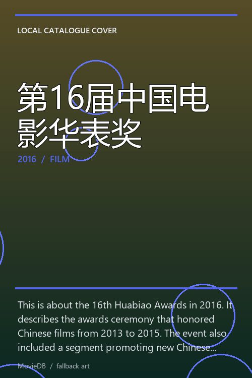 第16届中国电影华表奖 poster