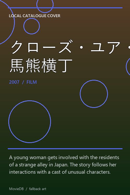 クローズ・ユア・マインド 馬熊横丁 poster