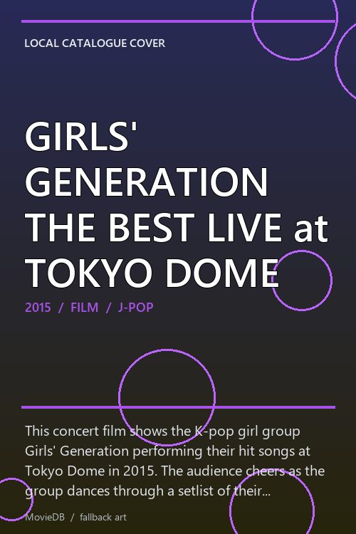 GIRLS' GENERATION THE BEST LIVE at TOKYO DOME poster