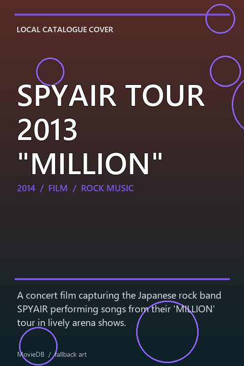SPYAIR TOUR 2013 "MILLION" poster