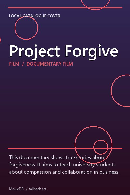 Project Forgive poster