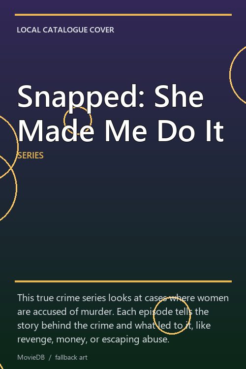 Snapped: She Made Me Do It poster