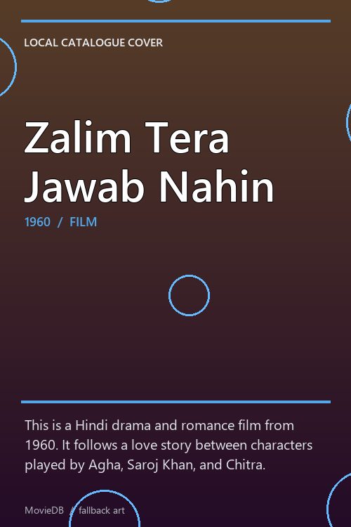 Zalim Tera Jawab Nahin poster