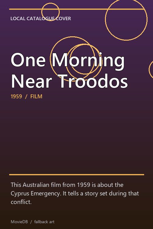 One Morning Near Troodos poster