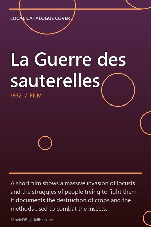 La Guerre des sauterelles poster