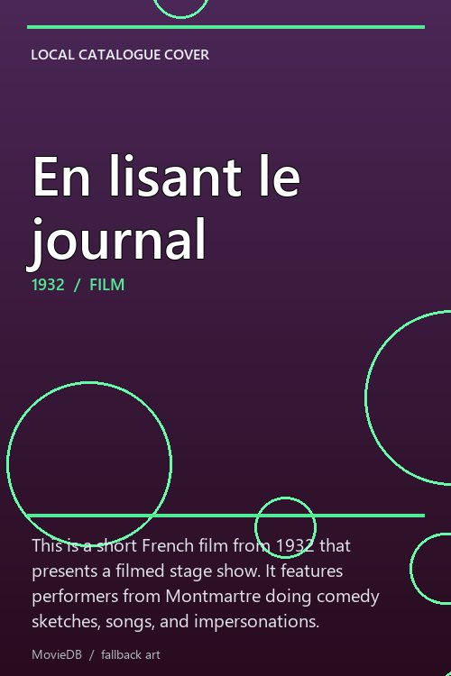 En lisant le journal poster