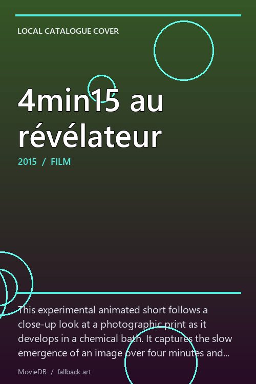 4min15 au révélateur poster