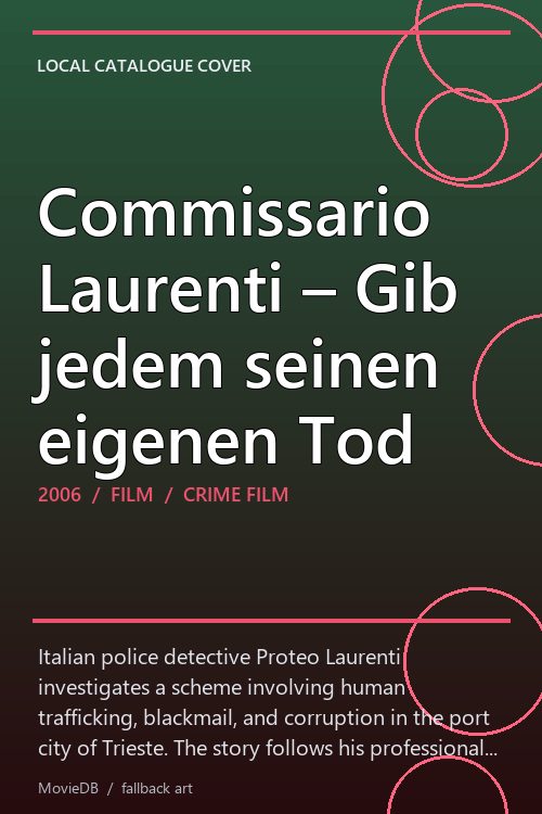 Commissario Laurenti – Gib jedem seinen eigenen Tod poster