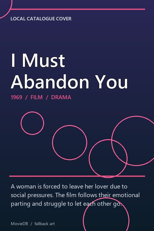 I Must Abandon You poster