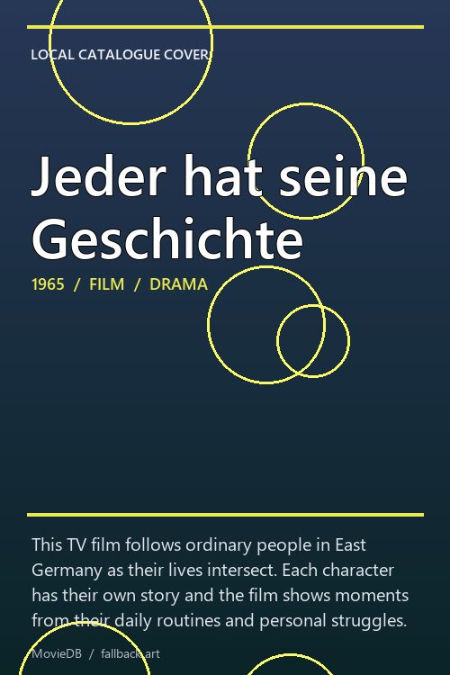 Jeder hat seine Geschichte poster