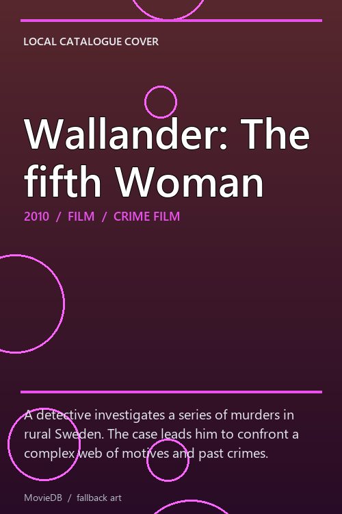 Wallander: The fifth Woman poster