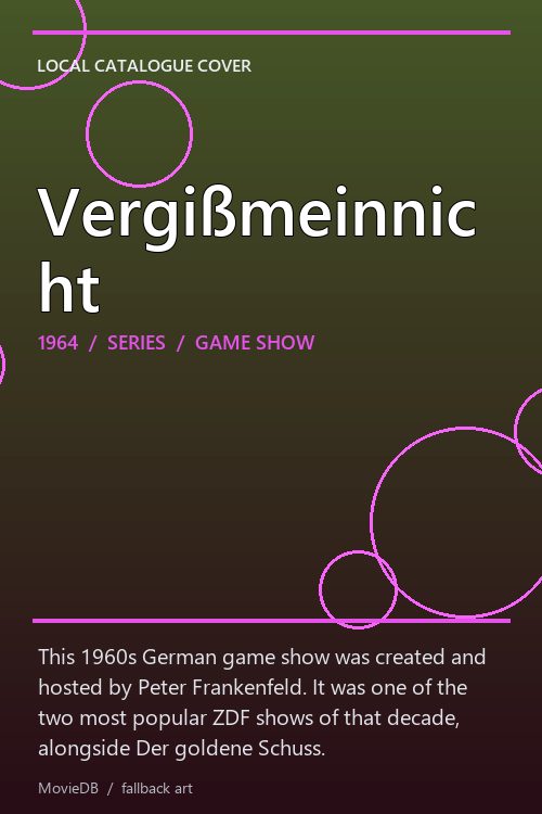 Vergißmeinnicht poster