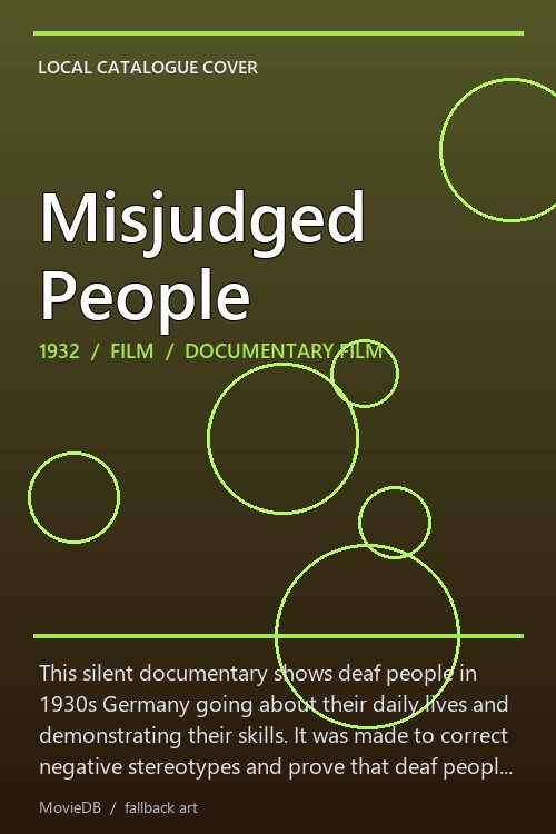 Misjudged People poster
