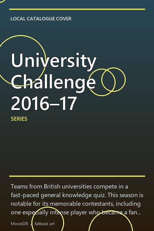 University Challenge 2016–17 poster