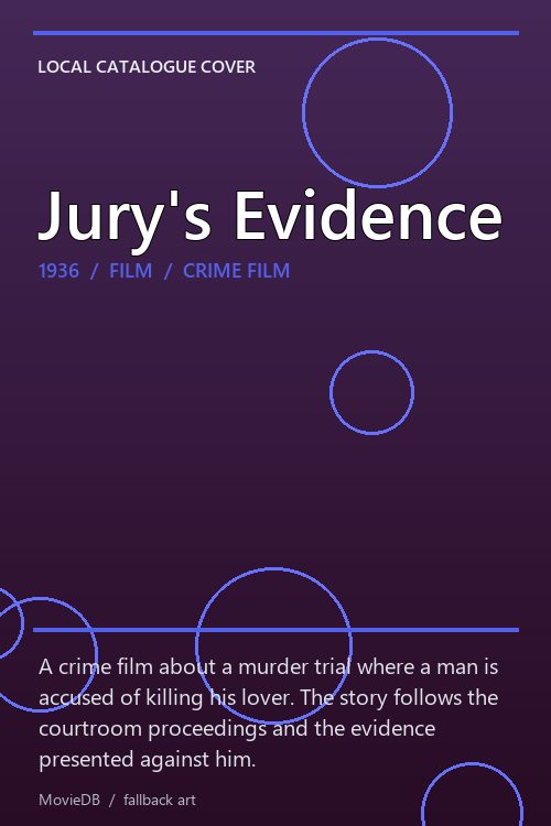 Jury's Evidence poster