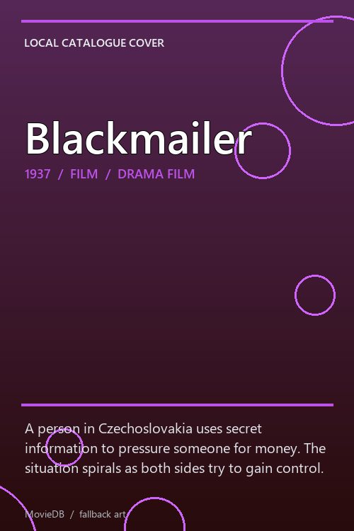 Blackmailer poster