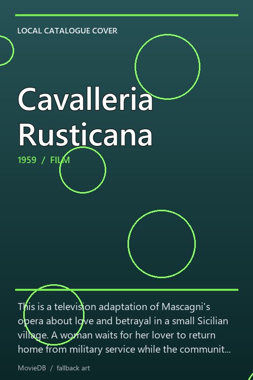 Cavalleria Rusticana poster