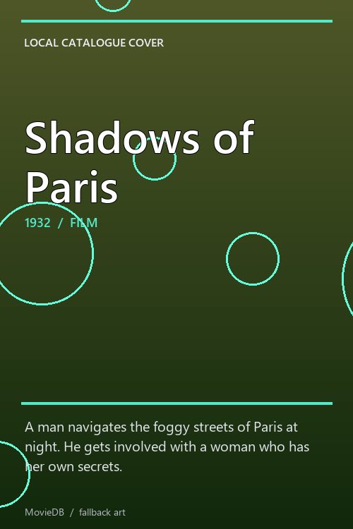 Shadows of Paris poster