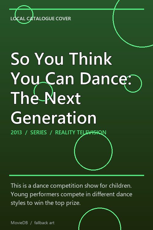 So You Think You Can Dance: The Next Generation poster