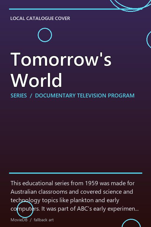 Tomorrow's World poster