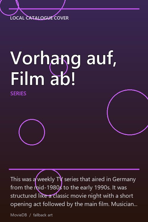 Vorhang auf, Film ab! poster