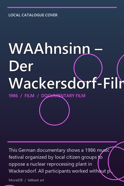 WAAhnsinn – Der Wackersdorf-Film poster